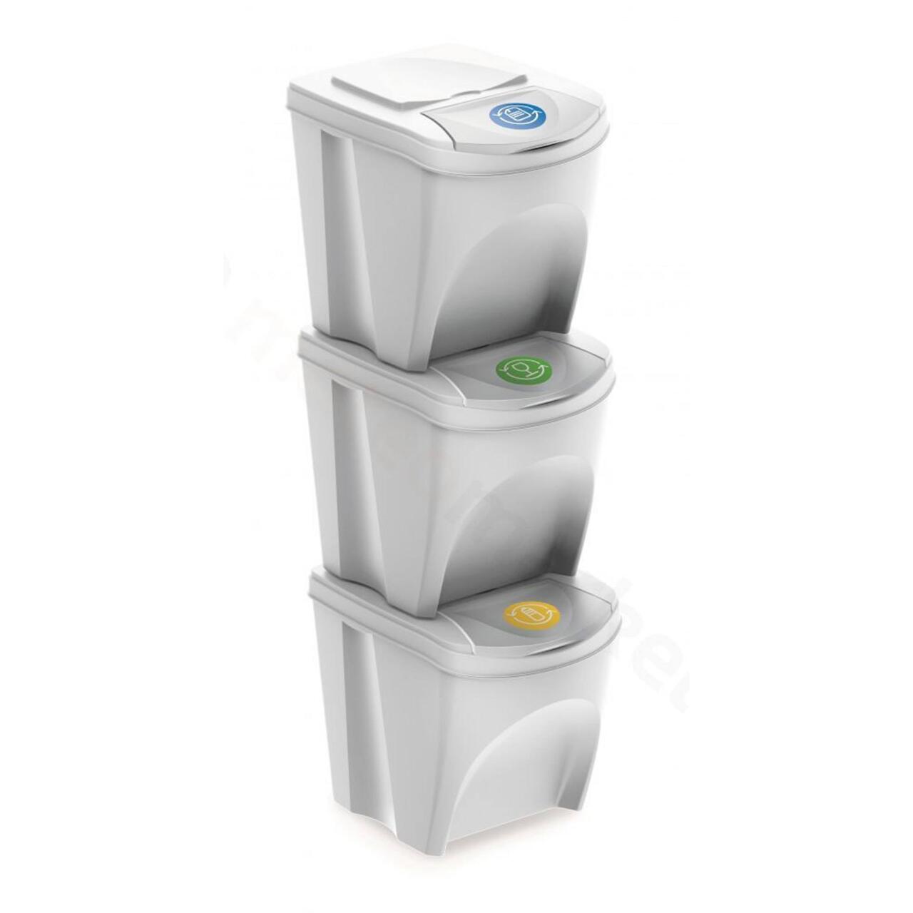 Set de 3 Cubos de Reciclaje de 25 L/unidad - WellHome