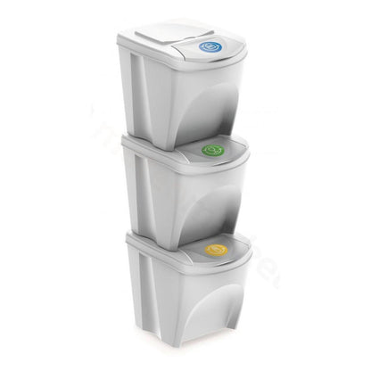 Set de 3 Cubos de Reciclaje de 25 L/unidad - WellHome