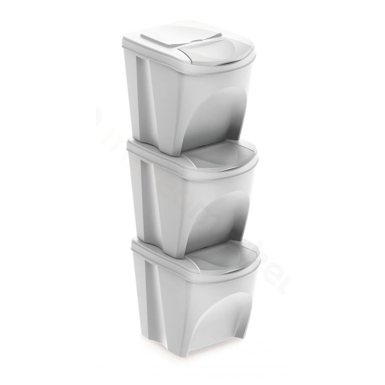 Set de 3 Cubos de Reciclaje de 25 L/unidad - WellHome